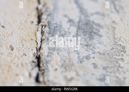 Destruction in Reinforced Concrete Construction. Defects at the Junction of Structural Elements of the Wall Stock Photo