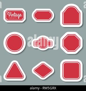 Vector vintage labels set. Frames for design Stock Vector