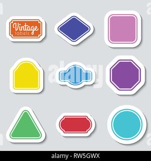 Vector vintage labels set. Frames for design Stock Vector Image & Art ...