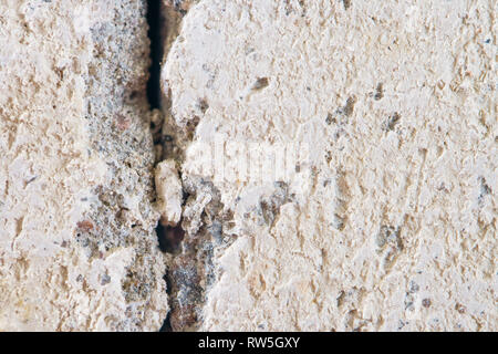 Destruction in Reinforced Concrete Construction. Defects at the Junction of Structural Elements of the Wall Stock Photo