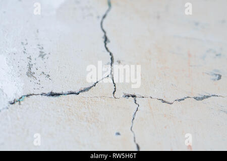 Destruction in Reinforced Concrete Construction. Defects at the Junction of Structural Elements of the Wall Stock Photo