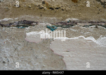 Destruction in Reinforced Concrete Construction. Defects at the Junction of Structural Elements of the Wall Stock Photo