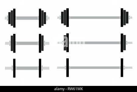 Dumbbell, without outline and colored Stock Vector