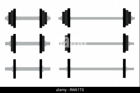 Dumbbell, simple and colored Stock Vector