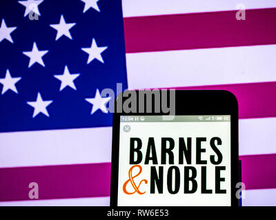 Barnes Noble Company Logo Seen Displayed On Smart Phone Stock