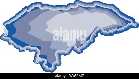 Watercolor map of Honduras Stock Vector