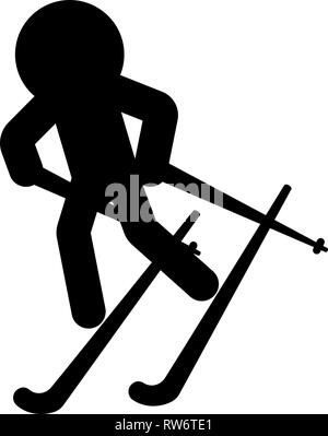 Isolated skiing person icon Stock Vector