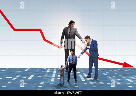 Businessmen blaming each other for failures Stock Photo