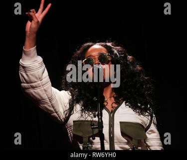 H.E.R aka Gabriella "Gabi" Wilson attending the Brit Awards 2019 at the