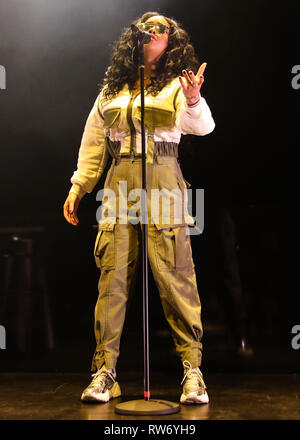H.E.R aka Gabriella "Gabi" Wilson attending the Brit Awards 2019 at the