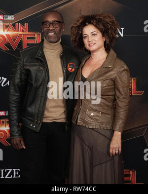 Los Angeles, USA. 04th Mar, 2019. Don Cheadle, Bridgid Coulter attends the Marvel Studios 'Captain Marvel' premiere on March 04, 2019 in Hollywood, California. Credit: Tsuni/USA/Alamy Live News Stock Photo