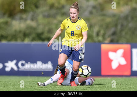 PARCHAL, 04-03-2019 ,Bela Vista Municipal Stadium, Algarve Cup 2019, Iceland - Scotland (Women),  Scotland player KIM LITTLE during the match Iceland - Scotland (Women) Stock Photo