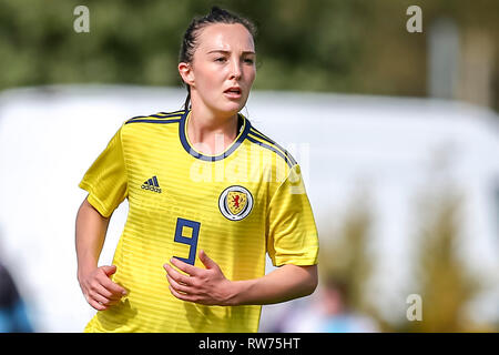 PARCHAL, 04-03-2019 ,Bela Vista Municipal Stadium, Algarve Cup 2019, Iceland - Scotland (Women),Scotland player CAROLINE WEIR  during the match Iceland - Scotland (Women) Stock Photo