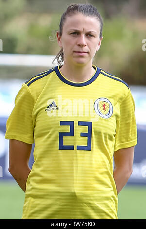 PARCHAL, 04-03-2019 ,Bela Vista Municipal Stadium, Algarve Cup 2019, Iceland - Scotland (Women), Scotland player ELIZABETH ARNOT during the match Iceland - Scotland (Women) Stock Photo