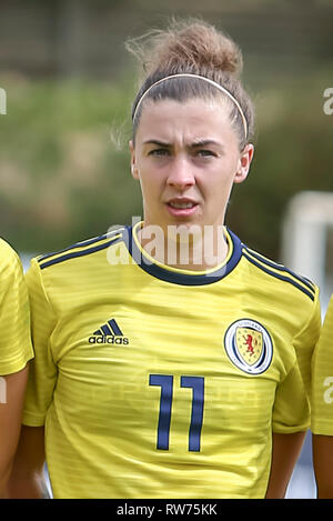 PARCHAL, 04-03-2019 ,Bela Vista Municipal Stadium, Algarve Cup 2019, Iceland - Scotland (Women),  Scotland player NICOLA DOCHERTY during the match Iceland - Scotland (Women) Stock Photo