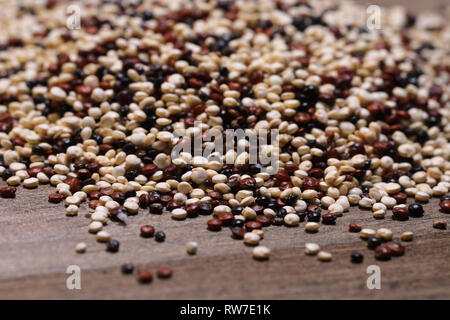 Quinoa three varieties mixture Stock Photo