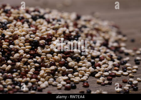 Quinoa three varieties mixture Stock Photo
