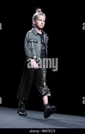 Madrid Kids Fashion Week features FIMI (International Fashion Fair for Children and Youth)  Featuring: Model Where: Madrid, Spain When: 01 Feb 2019 Credit: Oscar Gonzalez/WENN.com Stock Photo