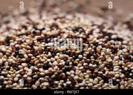 Quinoa three varieties mixture Stock Photo