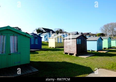 Bembridge Beach Huts, Isle Of Wight, UK Stock Photo: 145172604 - Alamy