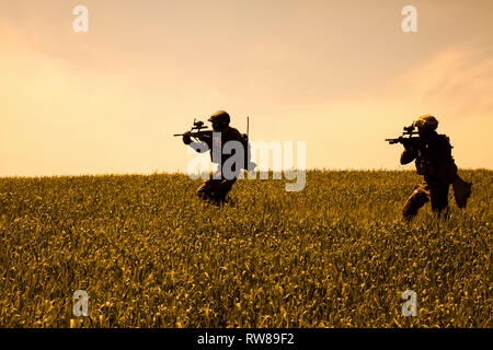 Group of Jagdkommando soldiers of the Austrian special forces. Stock Photo