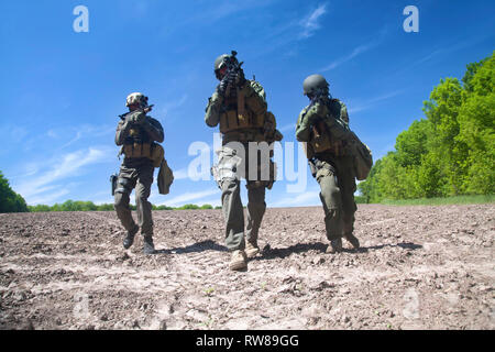 Group of Jagdkommando soldiers of the Austrian special forces. Stock Photo