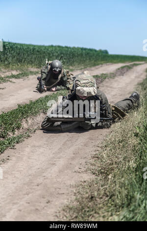 Group of Jagdkommando soldiers of the Austrian special forces . Stock Photo