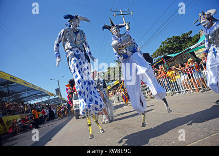 Barranquilla's Carnival (Spanish: Carnaval de Barranquilla) is one of Colombia's most important folkloric celebrations, and one of the biggest carniva Stock Photo