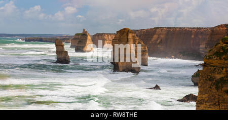 Section of the Twelve Apostles along the Great Ocean Road, south Victoria, Australia Stock Photo