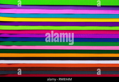 multi color cardboard corrugated papers as background Stock Photo