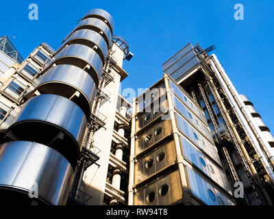 Architectural detail of The Lloyds of London Building - London, England Stock Photo