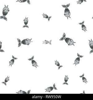 Seamless pattern of cartoon bunnies denoting zodiac signs. Vector illustration on white background. Stock Vector