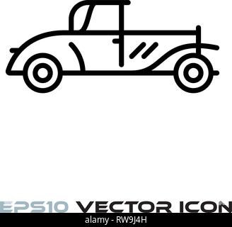 Vintage flat vector car Stock Vector Image & Art - Alamy