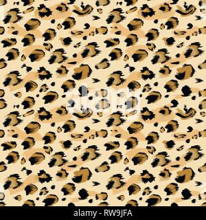 Leopard skin Seamless. Flat and solid color style Stylized Spotted ...