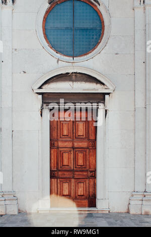 Beautiful, unique old door in Venice, Italy Stock Photo