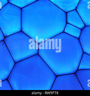 Square exterior architecture close up of the cube swimming pool in Beijing city, China. Stock Photo