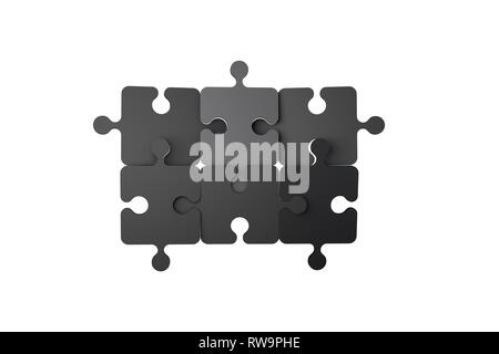 Puzzle Pieces, 3D rendering isolated on white background Stock Photo ...