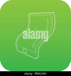 Flexible tablet icon green vector Stock Vector