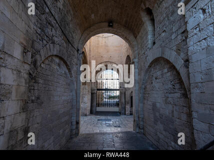 Bari, Puglia, Italy - View of arch street in Bari, Apulia. Italian spirit of southern Italy. Stock Photo