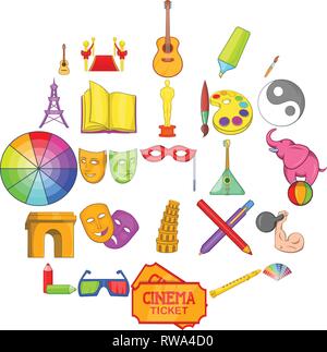 Liberal arts icons set, cartoon style Stock Vector Image & Art - Alamy