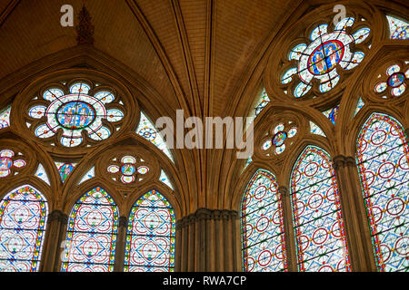 Chapter House Salisbury cathedral, home of Magna Carta Stock Photo