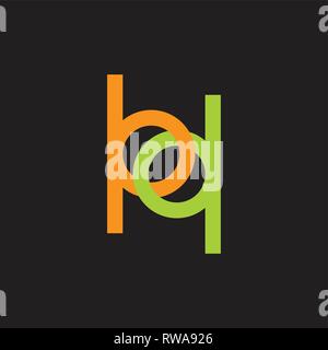 abstract letter hd linked logo vector Stock Vector