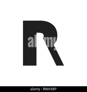 letter ra abstract geometric simple logo vector Stock Vector