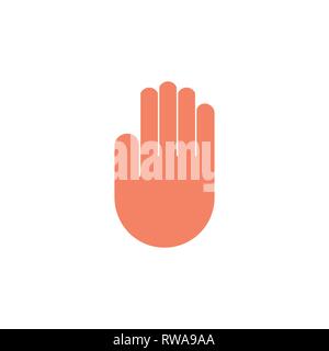 abstract hand palm five shape calm logo Stock Vector