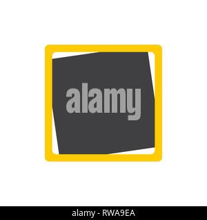 simple frame design logo vector Stock Vector