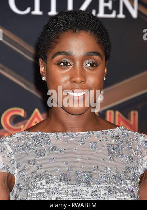 HOLLYWOOD, CA - MARCH 04: Lashana Lynch attends the Marvel Studios