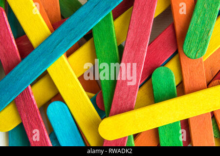 Colorful popsicle sticks background abstract minimal creative concept