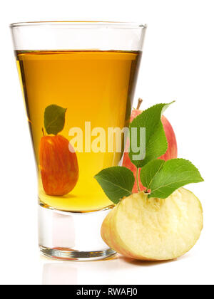Apple Juice on white Background Stock Photo