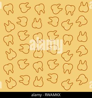 Vector dental seamless pattern: world stomatology pattern. tooth pattern Stock Vector