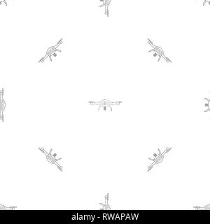 Smart drone pattern seamless vector repeat geometric for any web design Stock Vector